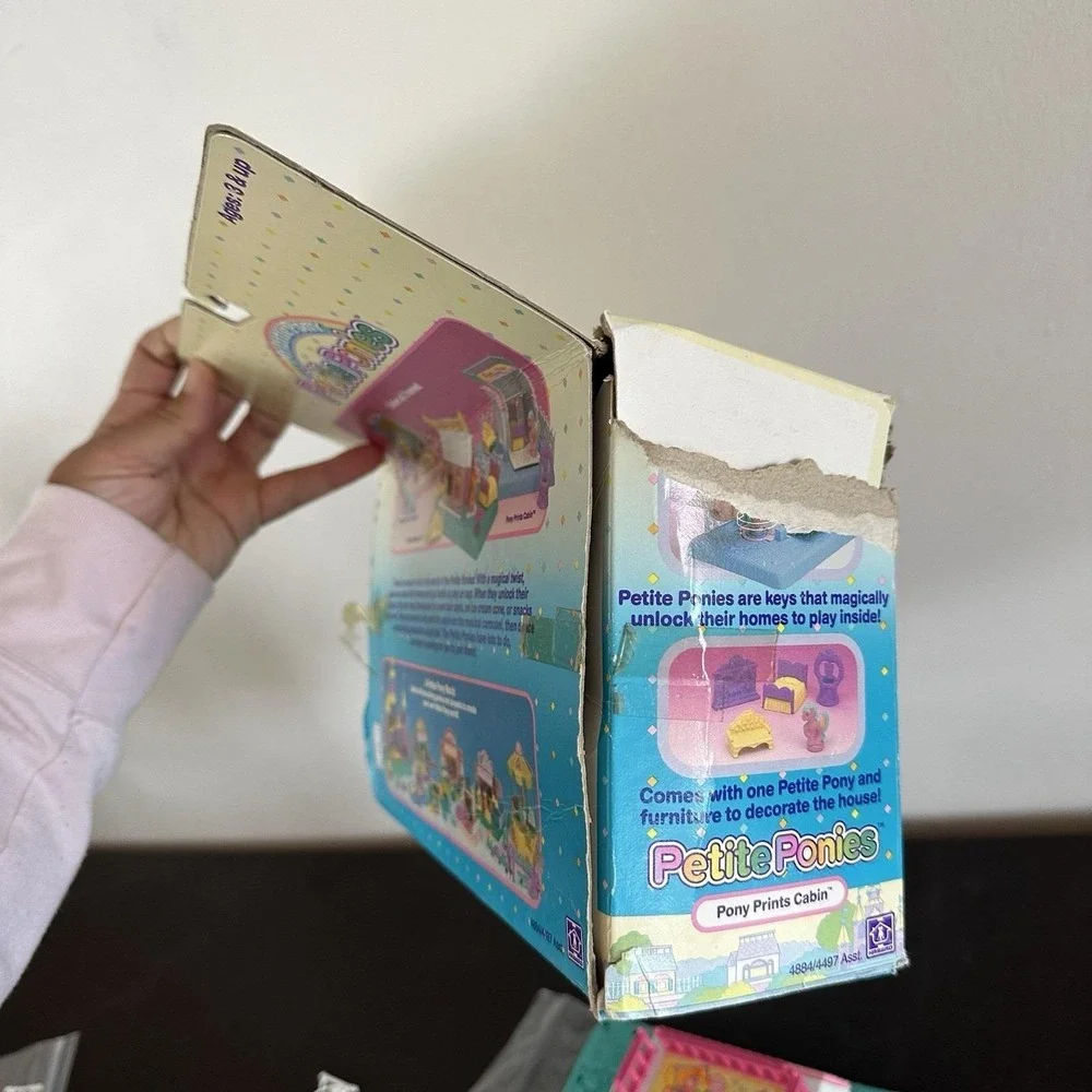 My Little Pony Petite Ponies Pony Print Cabin w Box 1990 Hasbro